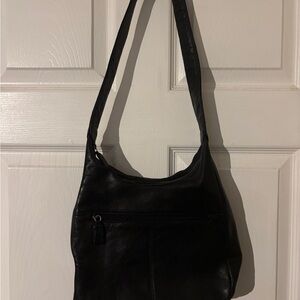 Tignanello Women’s Black Leather Shoulder Bag.
